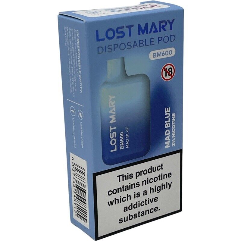 Lost Mary BM600 Disposable Vape Pen - Mad Blue -puffdaddie.co.uk