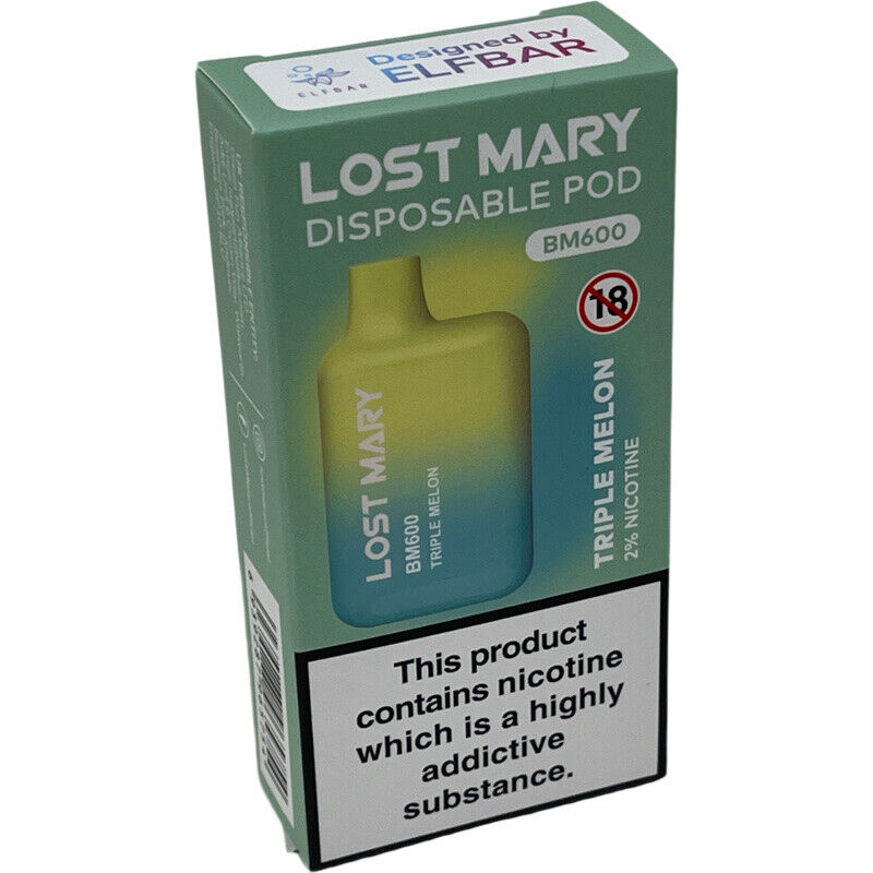 Lost Mary BM600 Disposable Vape Pen - Triple Melon -puffdaddie.co.uk