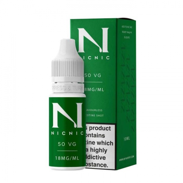 Nic Nic- Nicotine Shots Nic Shot E Liquid Juice 18mg 50VG/50PG 10ml ...